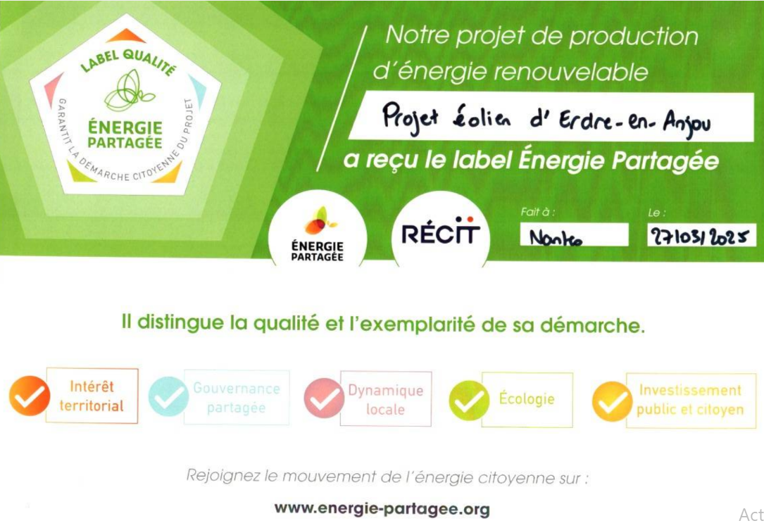 label énergie partagée